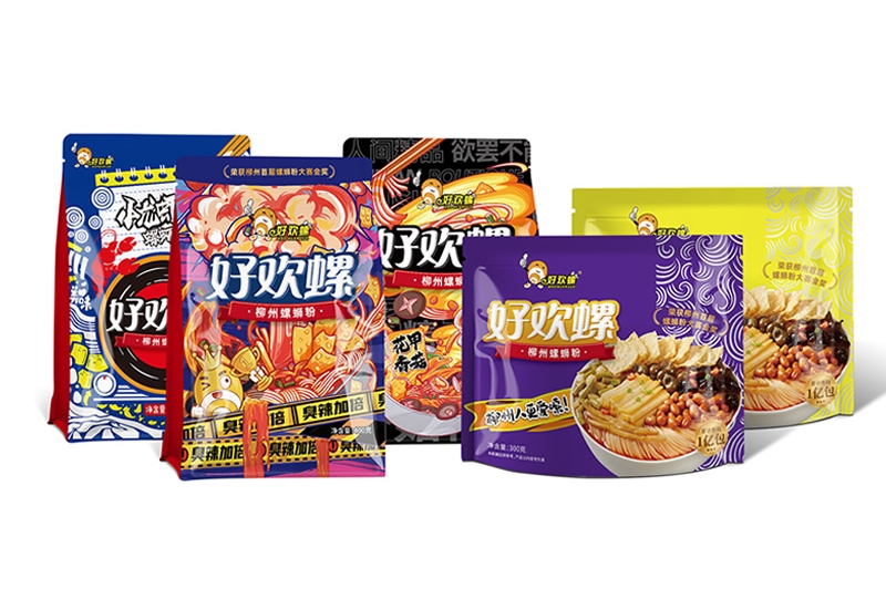 好歡螺柳州螺蛳粉包裝信息設計升級