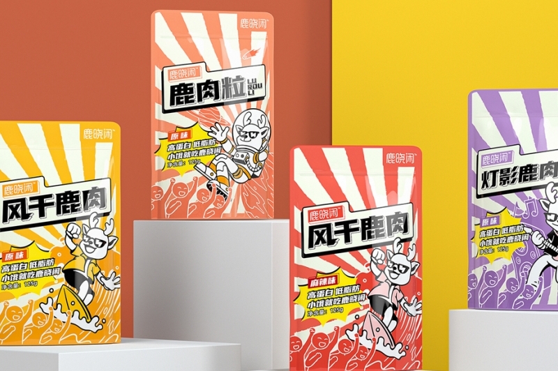 鹿曉閑風幹鹿肉包裝設計